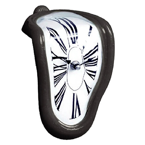 Vintage rétro art nouveauté fusion horloge murale maison suspendus étagère décor noir