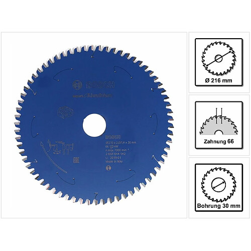 Bosch Lame de scie circulaire Expert for Aluminium 210 x 1,4 x 30 mm - 66 dents ( 2608644542 )