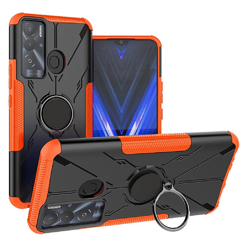 Coque en TPU anti-chute avec béquille pour votre Tecno Pova Neo - orange