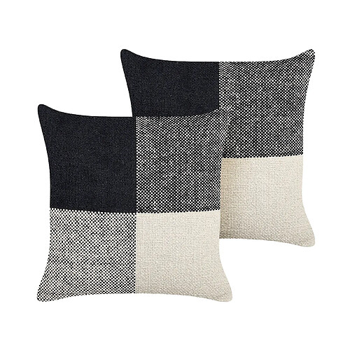 Beliani Coussin LAELIA 45 x 45 cm Noir