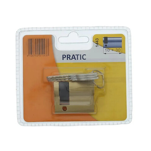 BRICARD PRATIC 1443 Cylindre 10+30 mm en laiton demi cylindre / niveau de sécurité 1