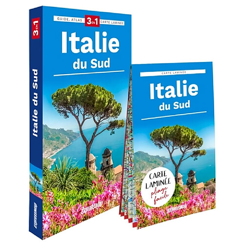 Italie du Sud : 3 en 1 : guide, atlas, carte laminée