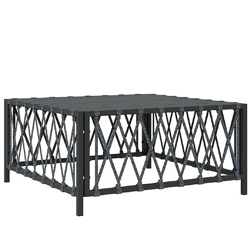 Maison Chic Table de jardin | Table d'extérieur anthracite 70x70x34 cm tissu tissé -GKD98481