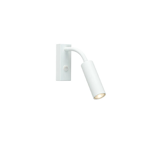 BELID Flexi Arm Liseuse Flat White, Switch On Wall Title 1x GU10