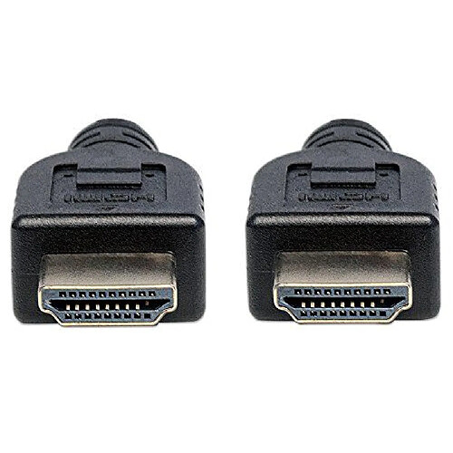 Arte Video Manhattan 353953 Intellinet Câble HDMI haute vitesse avec canal Ethernet, 5 m, blindage CL3 certifié pour installations de mur (Noir)