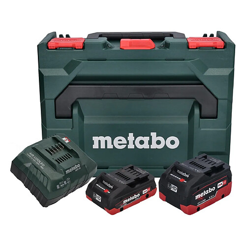 Metabo Basis Set LIHD - 1x Batterie 4,0 Ah + 1x Batterie 5,5 Ah + Chargeur + Coffret de transport Metaloc ( 685136000 )