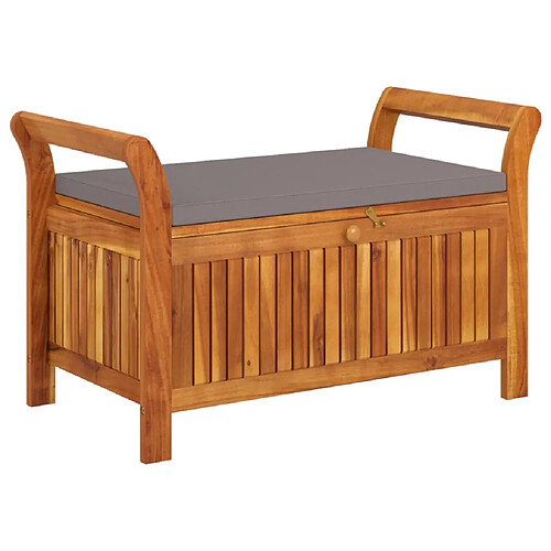 Maison Chic Banc de rangement | Meuble de rangement d'Entrée | Coffres d'Intérieur de jardin avec coussin 91 cm Bois d'acacia -MN28562