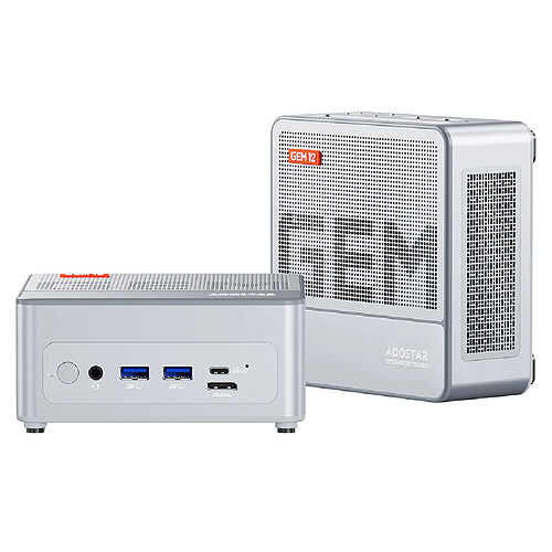 None Mini PC AOOSTAR GEM12, AMD Ryzen 7 8845HS 8 cœurs jusqu'à 5,1 GHz, 32 Go de RAM DDR5, 1 To de SSD PCle 4.0