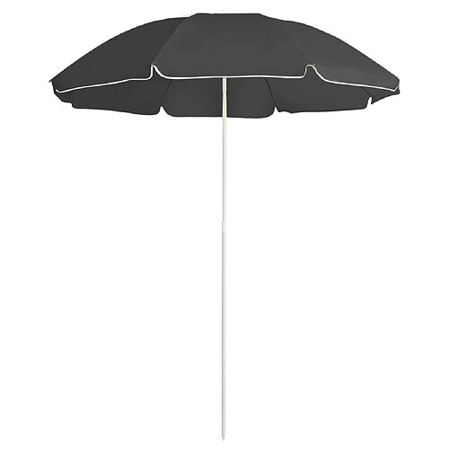 vidaXL Parasol de jardin avec mât en acier anthracite 180 cm