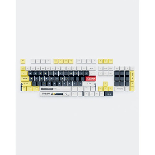 Dark Project - KS-2036 PBT Keycaps (ENG | Blanc/Jaune)