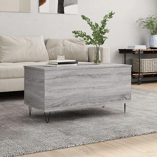 Maison Chic Tabls basse,Table Console pour salon Sonoma gris 90x44,5x45 cm Bois d'ingénierie -MN41533