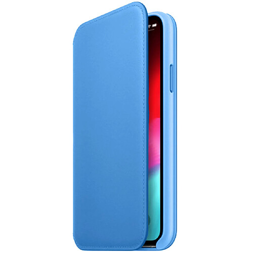 Apple Étui de téléphone portefeuille Leather Folio pour l'iPhone Xs / X - Cornflower