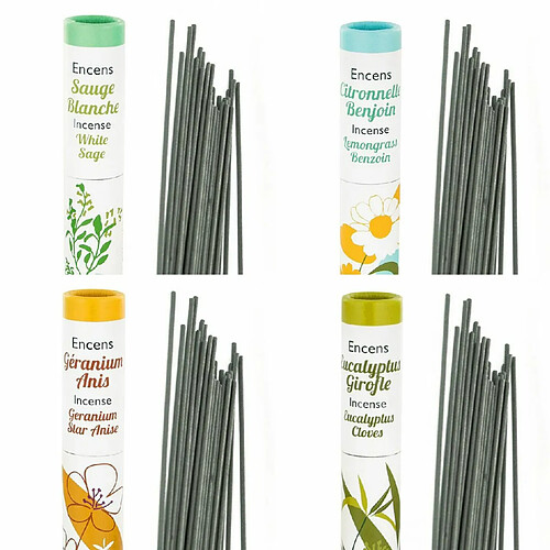 Aromandise Coffret encens japonais spécial Energie - 4 x 30 bâtonnets