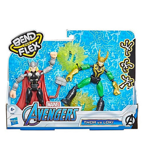 Hasbro Avengers BEND AND FLEX Pack 2 figurine THOR vs LOKI