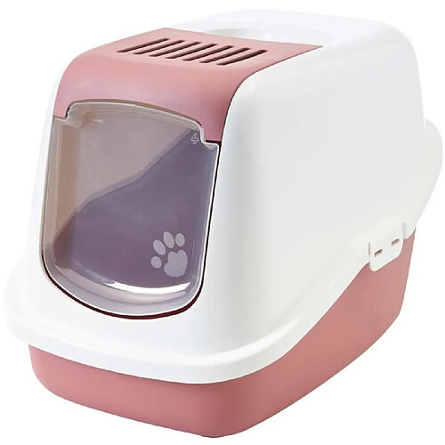 VADIGRAN Maison de toilette Nestor Earth - 56x39x38,5 cm - Rose - Pour chat