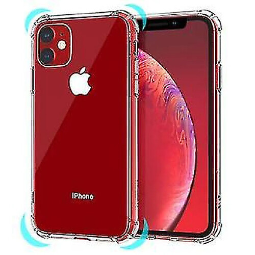 Universal Étui transparent iPhone 11, étui de protection en silicone à l'épreuve des chocs avec couverture anti-rayon de technologie du coussin d'air