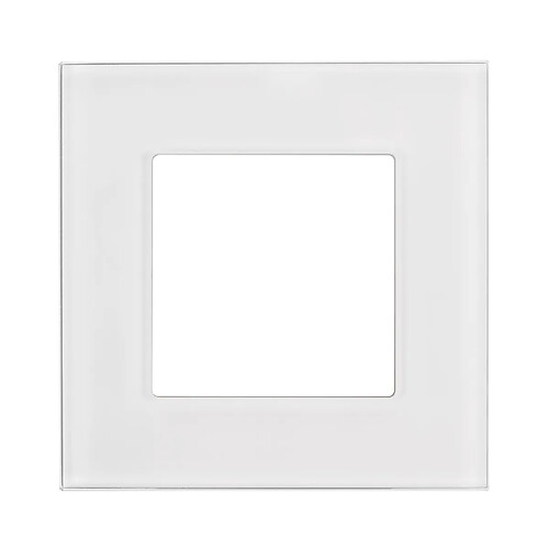 Cadre en verre - Maclean MCE730W- Panneau 86x86mm pour prise de courant murale - modulaire - encastrable - blanc