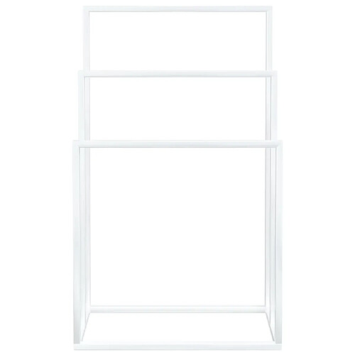 Helloshop26 Porte-serviettes sur pied 48 x 24 x 79 cm fer blanc 02_0005490