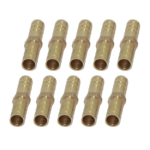 laiton barbelé tuyau tube tube pagode raccord coupleur connecteur 10 pcs 6mm-6mm