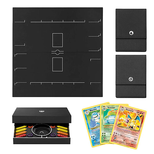 Pokemon Jeu de Cartes à Collectionner Classique avec Boîte à Outils et 3 Boîtes de Deck Noir / Jaune