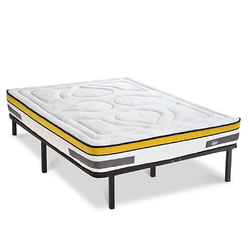 MAISON AUBERTIN Matelas Ressorts + sommier métal 180x200