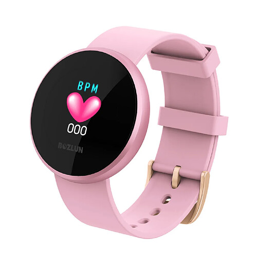 Chrono Montre Intelligente Femme,Moniteur de fréquence Cardiaque avec écran Couleur, IP68 étanche Réveil Automatique écran Montre Intelligente téléphone Mobile pour Hommes et Femme (Rose)