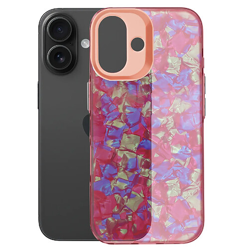 Avizar Coque pour iPhone 16 Plus Antichoc Souple Tutti Frutti Rose