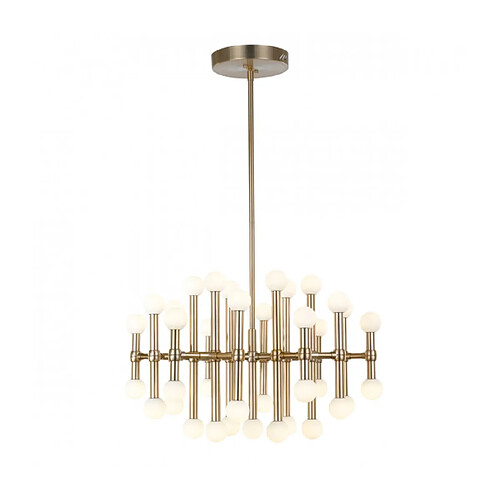 Luminaire Center Suspension moderne Giovanna Bronze, abat jour en verre