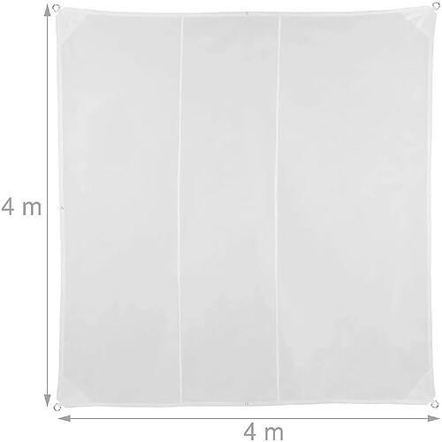 Helloshop26 Voile d’ombrage carré 4 x 4 m blanc 13_0002943_3