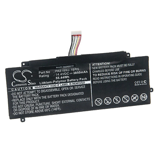 vhbw Batterie compatible avec Toshiba Satellite Radius P50W-B, Radius P50W-BST2N01, Radius P55W-B laptop (3850mAh, 14,4V, Li-polymère)