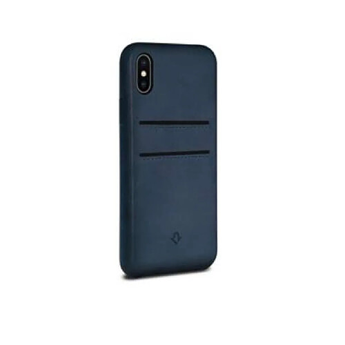 Twelve south Coque Relaxed Leather Cuir pour iPhone X/XS Marsala Bleu