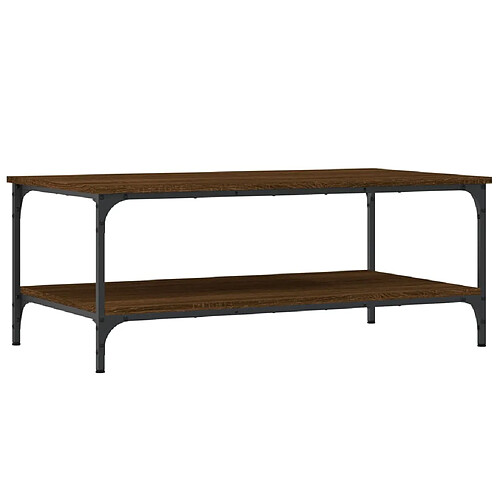 ComfortXL Table Basse Chêne Marron 100x55x40 Cm Bois D'ingénierie