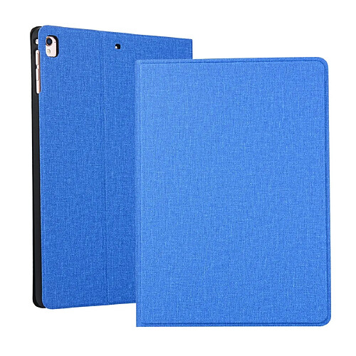 Wewoo Housse Étui Coque Etui de protection en TPU pour iPad 10.2 Voltage Craft Cloth avec support Bleu