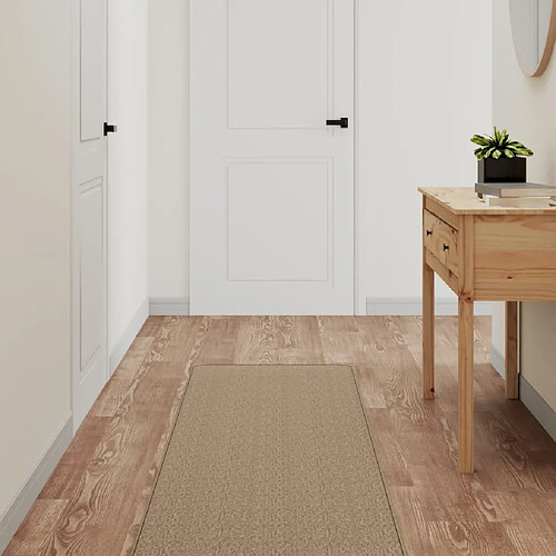 vidaXL Tapis de couloir aspect sisal sable 50x300 cm