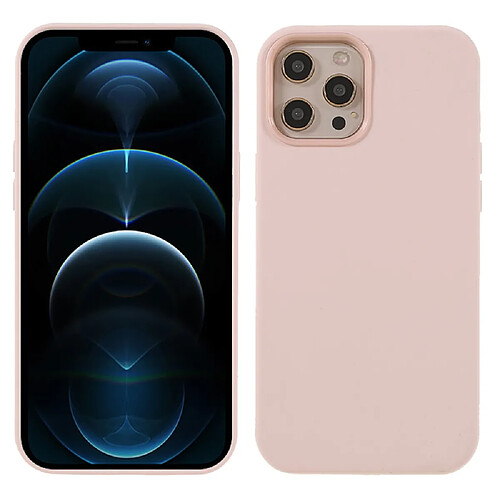 Coque en silicone, antichoc rose pour Apple iPhone 12/12 Pro 6.1 pouces