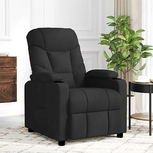 vidaXL Fauteuil de massage Noir Tissu