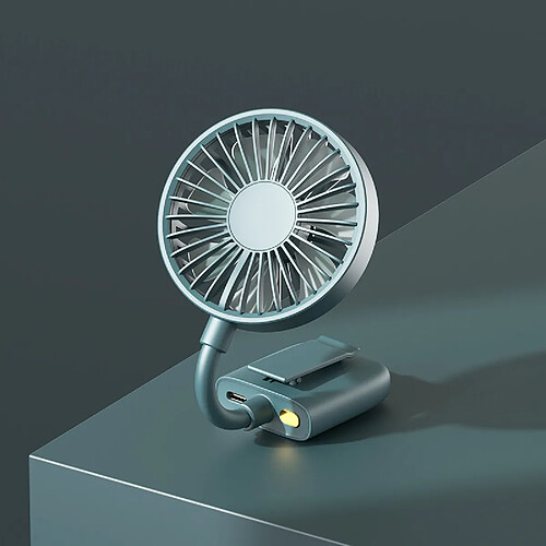 (Vert) Chapeau Réglable de Petit Ventilateur Portatif Extérieur de Clipon Portatif d'Usb Trois Vitesses