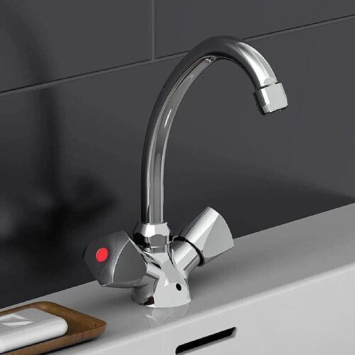 SCHÜTTE Mitigeur de lavabo à 2 poignées SAVINO chrome