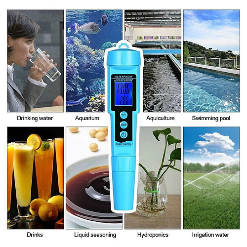 Justgreenbox Testeur multifonctionnel de moniteur de qualité de détecteur d'eau de mètre de pH/ORP/TEMP 3 en 1 - T6112211957302