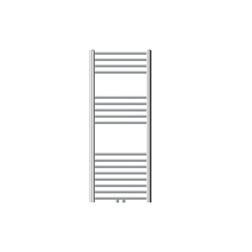 ECD Germany Radiateur Sèche-Serviettes Sahara - 500 x 1200 mm - Chrome - Droit avec Raccordement Central - Radiateur Sèche Serviette Salle de Bain - Pas Électrique