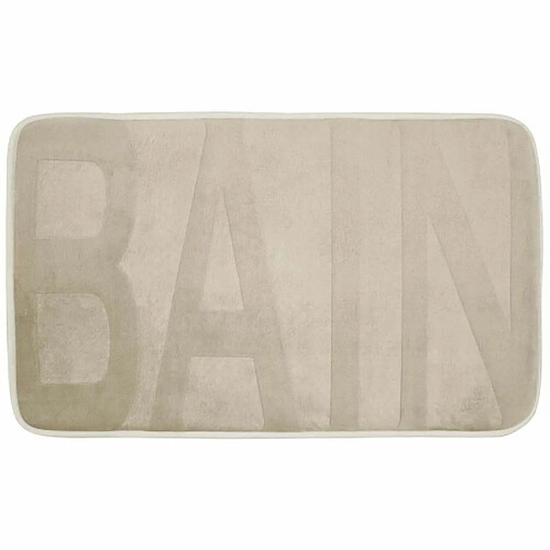 Paris Prix Tapis de Bain Microfibre Relief 45x75cm Taupe