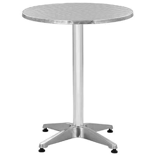 vidaXL Table de jardin Argenté 60x70 cm Aluminium