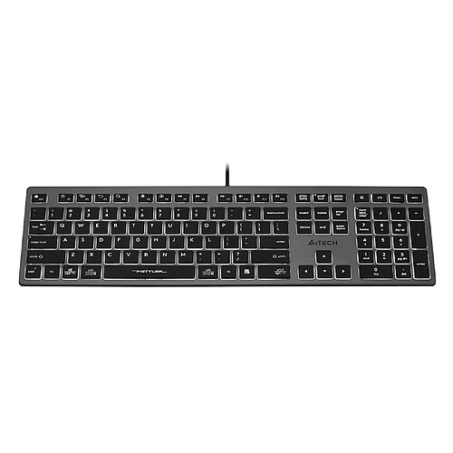 A4Tech Clavier de jeu QWERTY 12 touches de navigation multimédia 2X ports USB Plug & Play Port