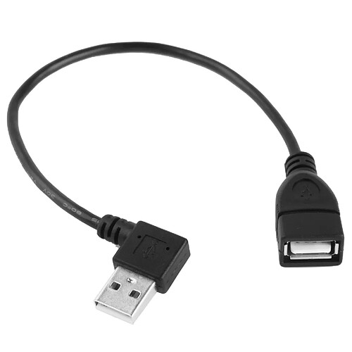 Wewoo Câble adaptateur USB 2.0 AM à 90 degrés, longueur: 25 cm