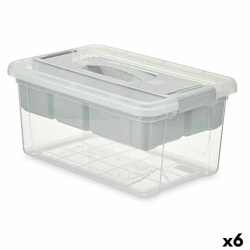 Kipit Boîte multiusage 9 L - Gris Transparent