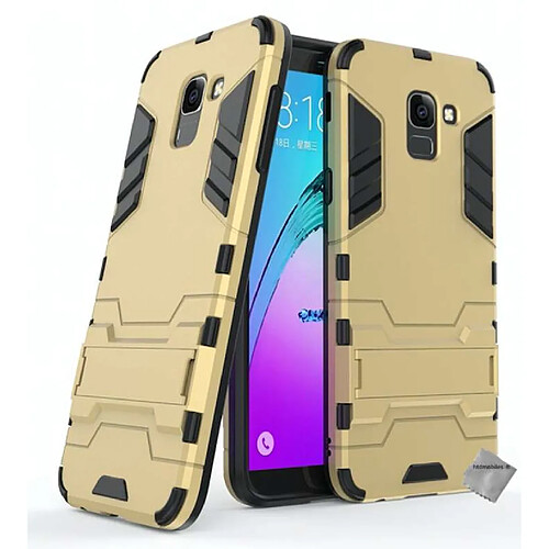 Htdmobiles Coque rigide anti choc pour Samsung Galaxy J6 (2018) + film ecran - OR