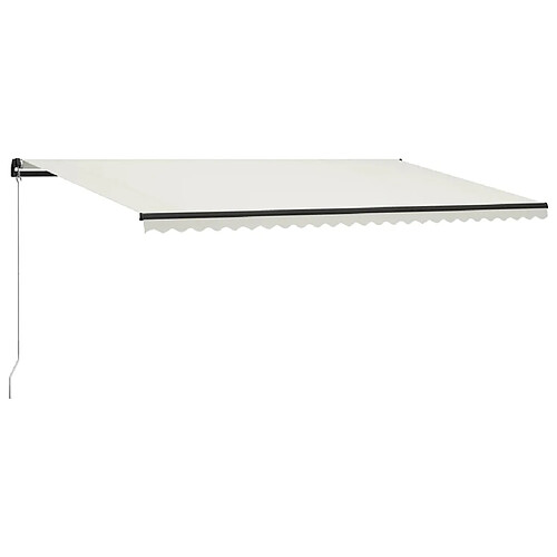 Maison Chic Auvent manuel rétractable,Store manuel de porte avec LED 600x300 cm Crème -GKD64756