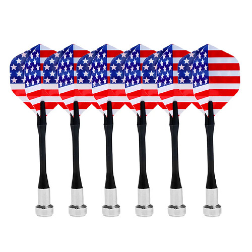 6 pièces magnétiques fléchettes pour aimant dartboard dart board usa drapeau national