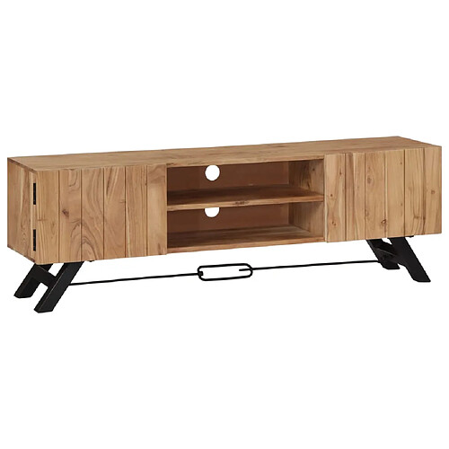 vidaXL Meuble TV 140x30x45 cm Bois d'acacia massif