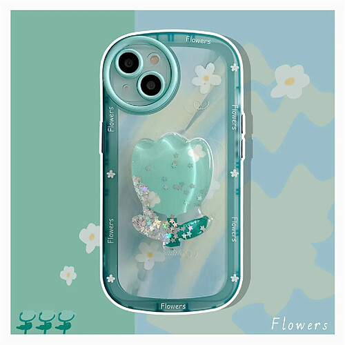 GUPBOO Étui pour iPhone11ProMax Support de coque de téléphone japonais et coréen taché de petite fleur blanche